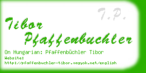 tibor pfaffenbuchler business card