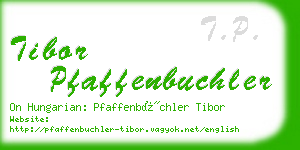 tibor pfaffenbuchler business card